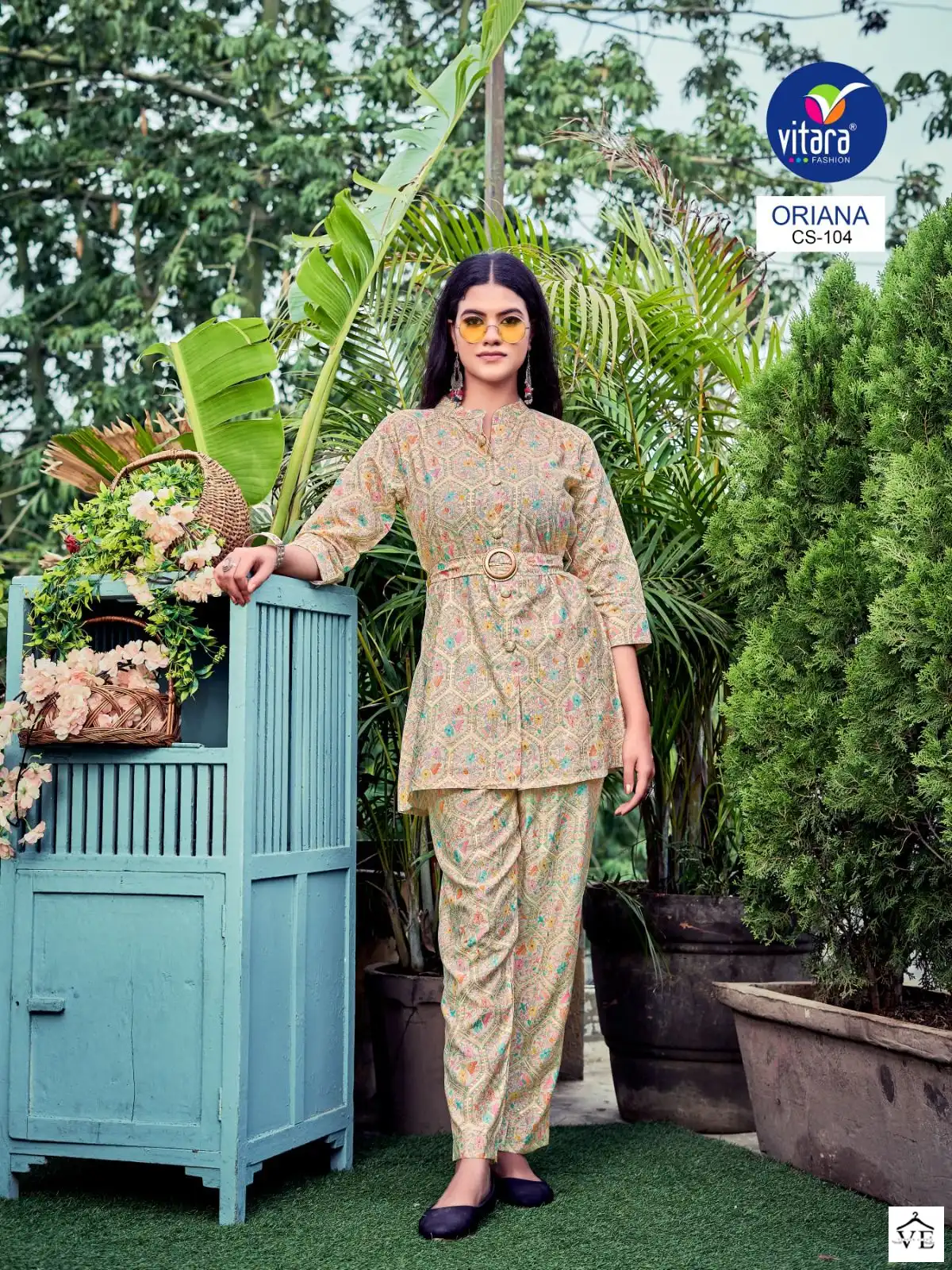 Vitara Oriana Viscos Modal Chaderi Wholesale Co-Ord Set Catalog — Wholesale Kurtis, MPA wholesale from Surat — view 5