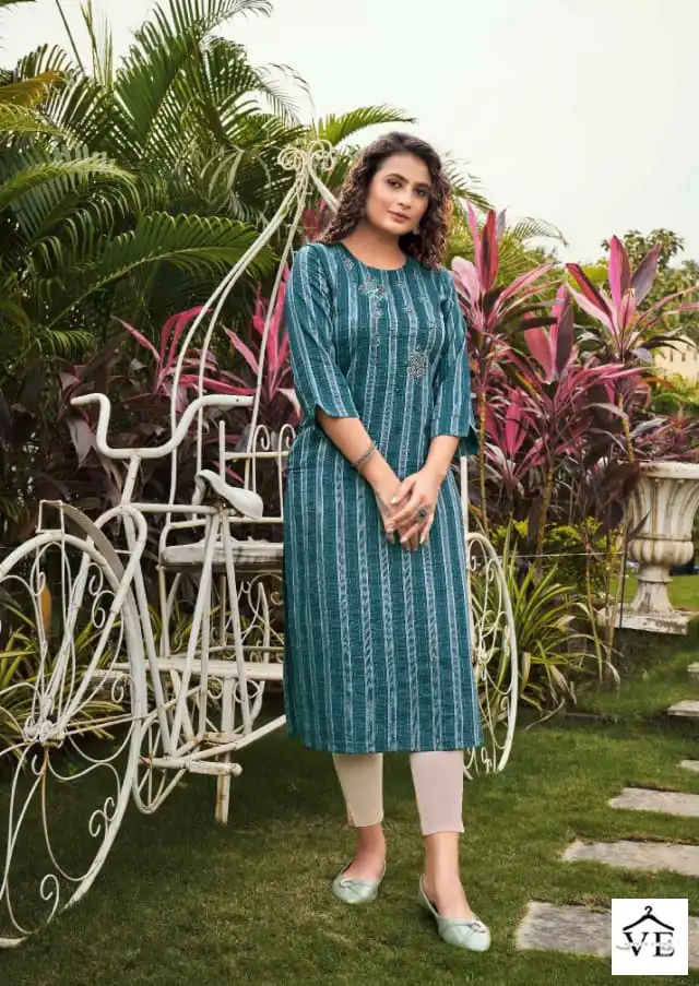 Kalaroop Optical Vol 3 Fancy Rayon Wholesale Kurtis Catalog — Wholesale Kurtis, MPA wholesale from Surat - Gallery Image 2