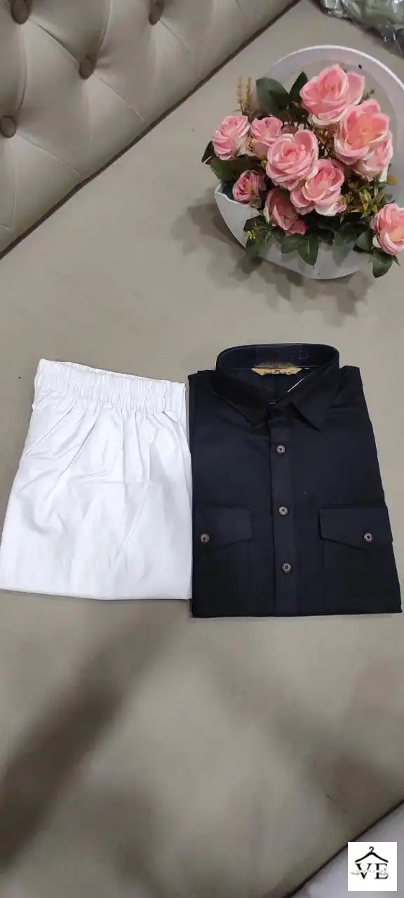 Outluk Pathani 1 Cotton Wholesale Kurta With Pajama Catalog — Singles, MPA wholesale from Surat — view 10