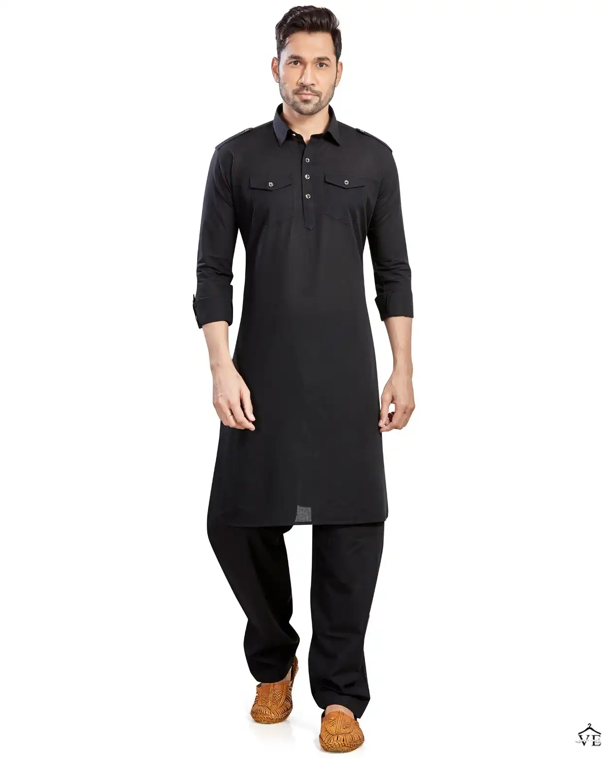 Outluk Pathani 1 Cotton Wholesale Kurta With Pajama Catalog — Singles, MPA wholesale from Surat — view 5