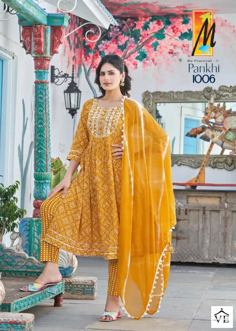 Vardan Ethnic Pankhi Rayon Bandhni Print Wholesale Readymade Salwar Suit Catalog — Wholesale Salwar Suits, MPA wholesale from Surat - Gallery Image 8