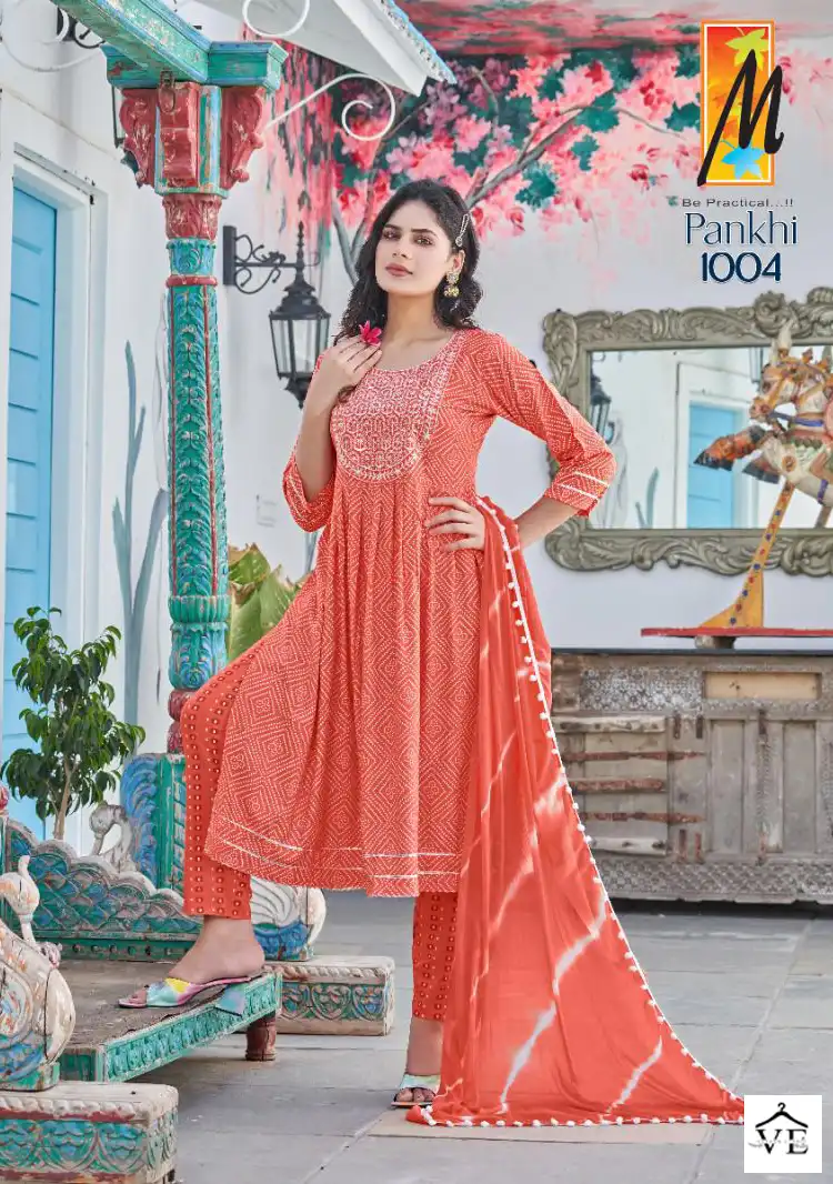 Vardan Ethnic Pankhi Rayon Bandhni Print Wholesale Readymade Salwar Suit Catalog — Wholesale Salwar Suits, MPA wholesale from Surat - Gallery Image 4
