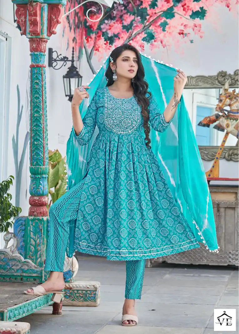 Vardan Ethnic Pankhi Rayon Bandhni Print Wholesale Readymade Salwar Suit Catalog — Wholesale Salwar Suits, MPA wholesale from Surat - Gallery Image 6