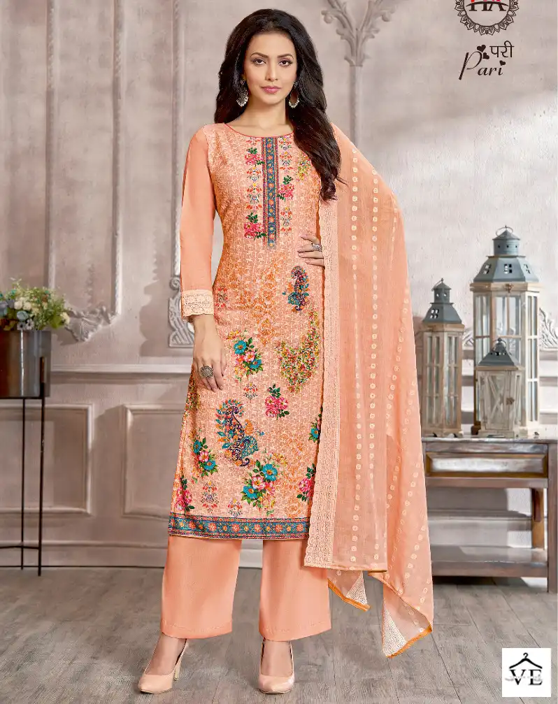 Harshit Fashion Pari Cotton Wholesale Salwar Suit Catalog — Wholesale Salwar Suits, MPA wholesale from Surat — view 1