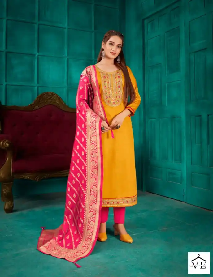 Panch Ratna Paridhan Jam Silk Wholesale Designer Salwar Suit Catalog - Image 2