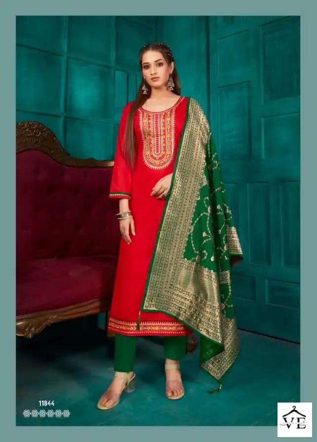 Panch Ratna Paridhan Jam Silk Wholesale Designer Salwar Suit Catalog - Image 3