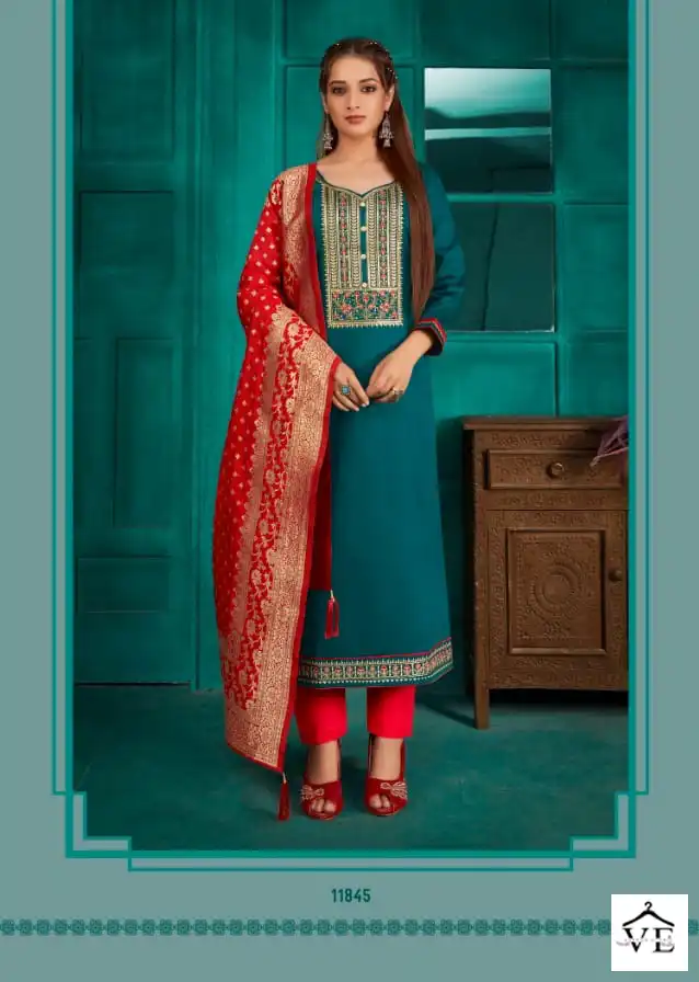 Panch Ratna Paridhan Jam Silk Wholesale Designer Salwar Suit Catalog - Image 4