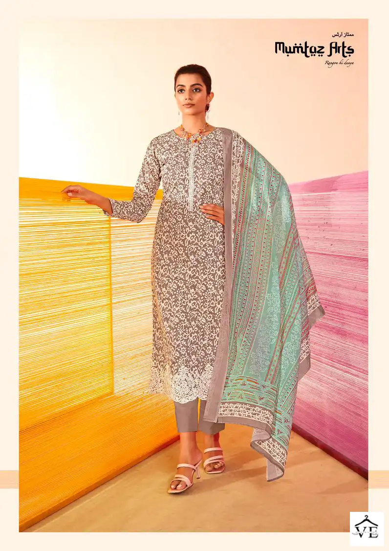 Mumtaz Arts Pastels Lawn Cotton Wholesale Fancy Salwar Suit Catalog — Wholesale Salwar Suits, MPA wholesale from Surat - Gallery Image 2