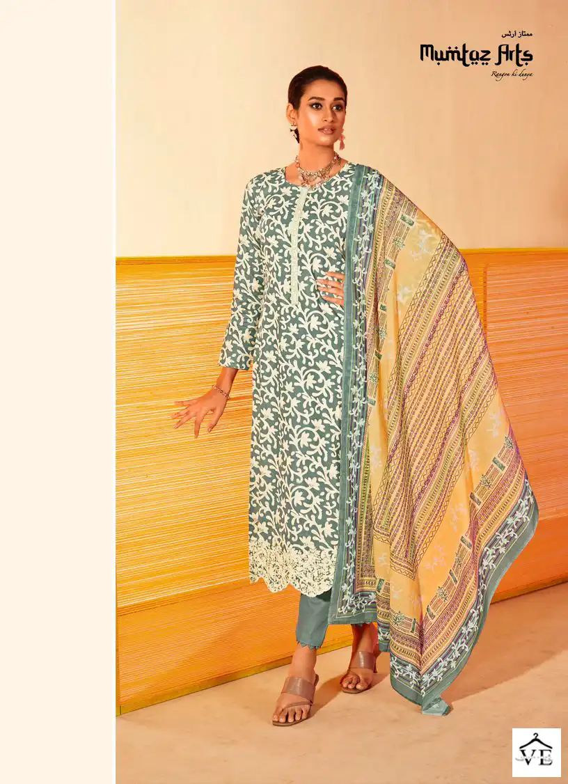 Mumtaz Arts Pastels Lawn Cotton Wholesale Fancy Salwar Suit Catalog — Wholesale Salwar Suits, MPA wholesale from Surat - Gallery Image 4