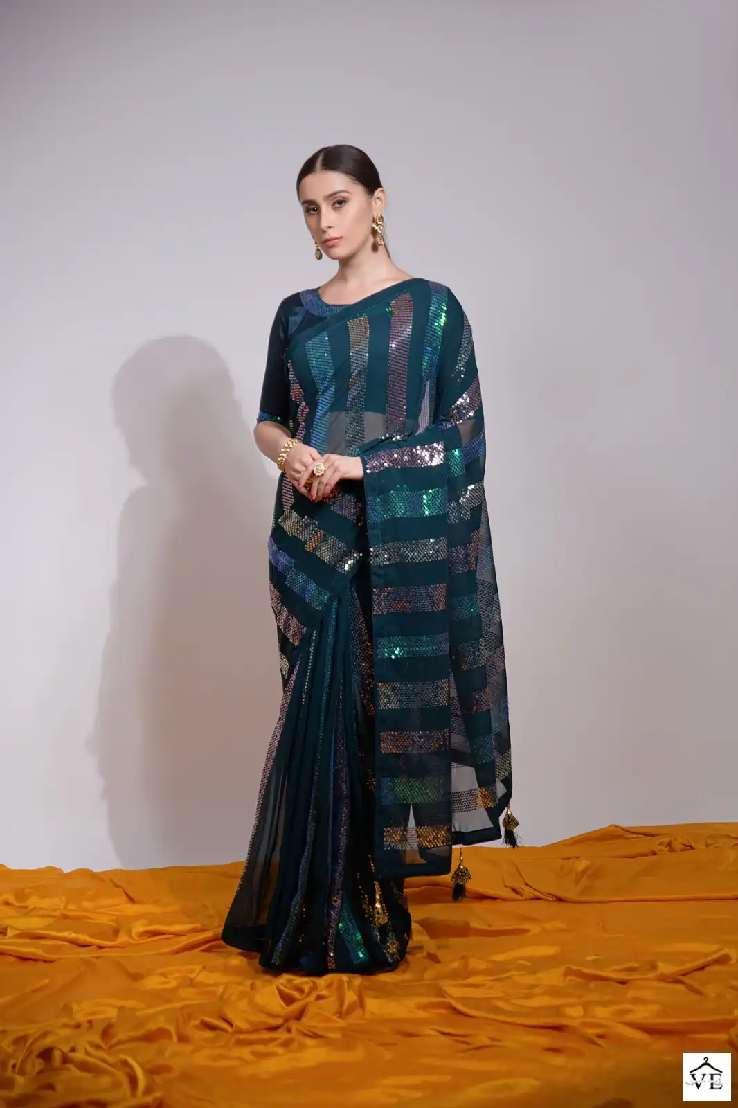 Vardan Ethnic Pc Sequence Vol 17 Heavy Georgette Wholesale Sarees Catalog — Wholesale Sarees, MPA wholesale from Surat - Gallery Image 2