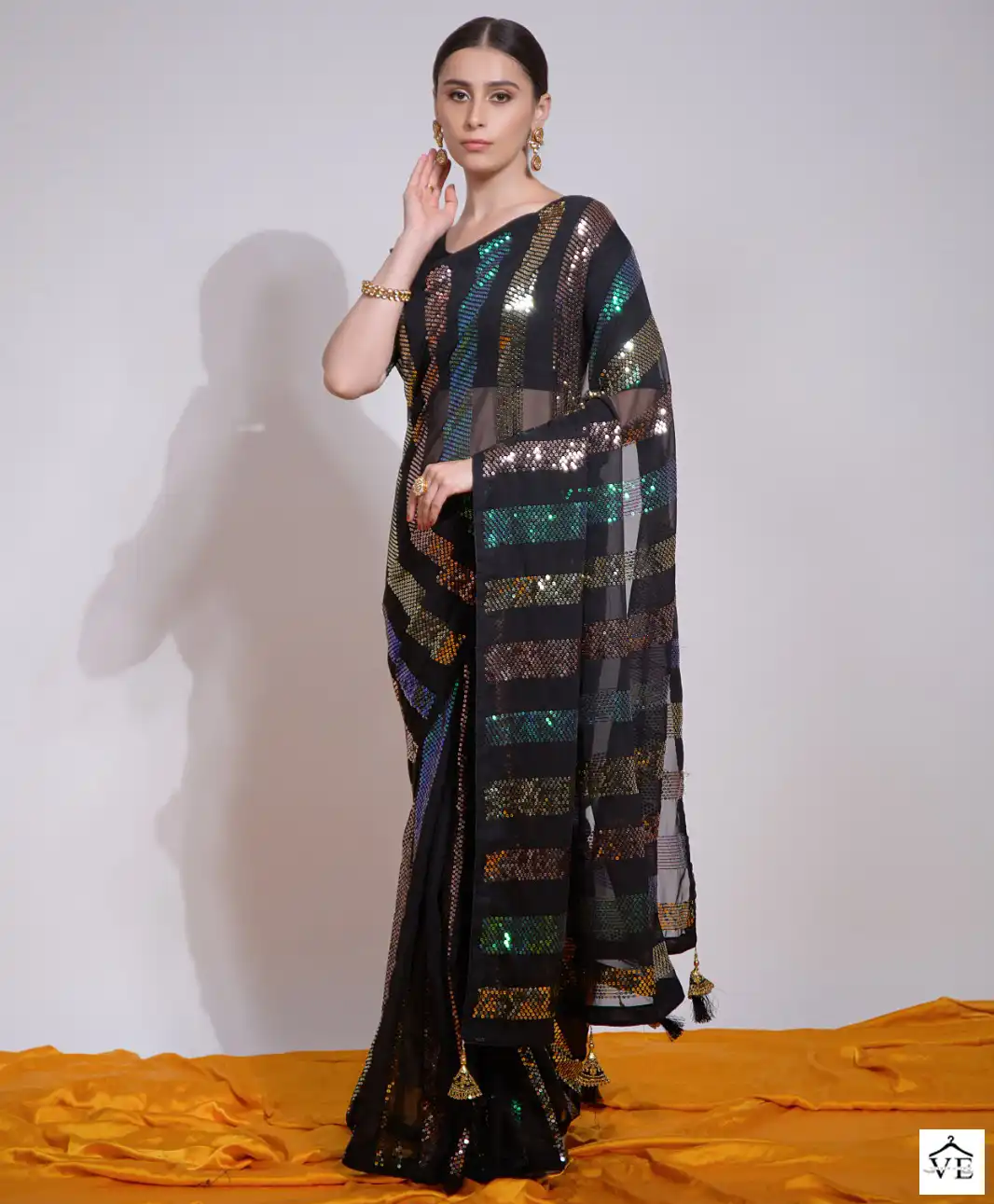 Vardan Ethnic Pc Sequence Vol 17 Heavy Georgette Wholesale Sarees Catalog — Wholesale Sarees, MPA wholesale from Surat — view 1