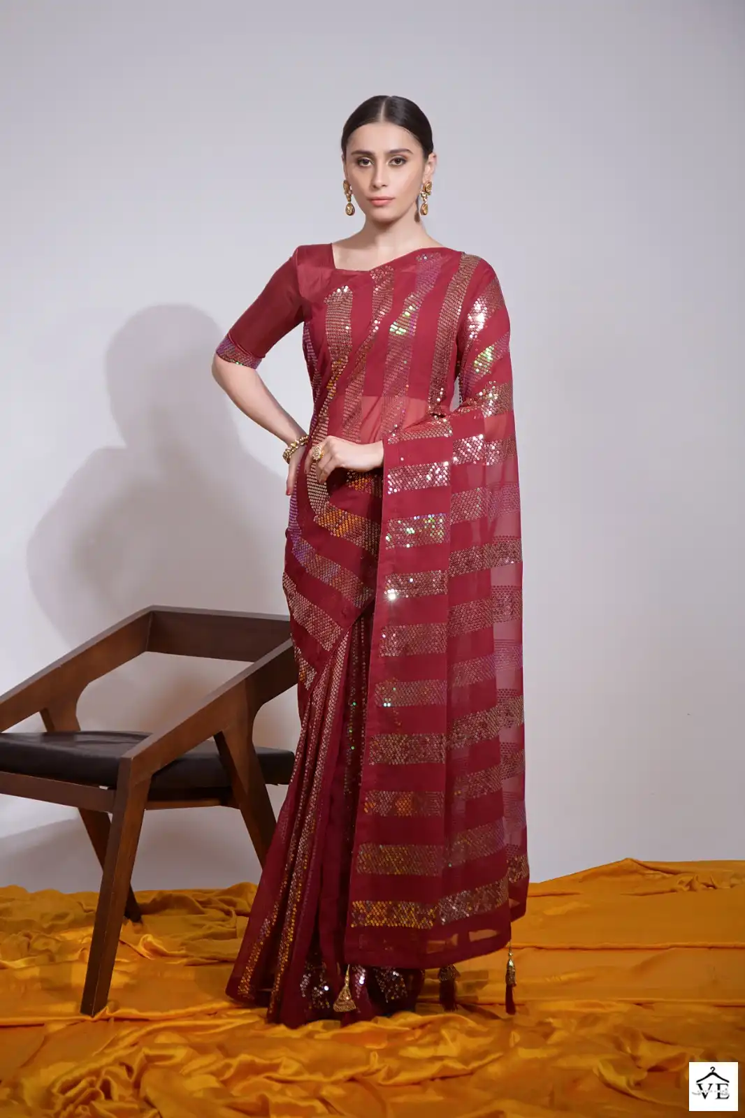 Vardan Ethnic Pc Sequence Vol 17 Heavy Georgette Wholesale Sarees Catalog — Wholesale Sarees, MPA wholesale from Surat — view 7