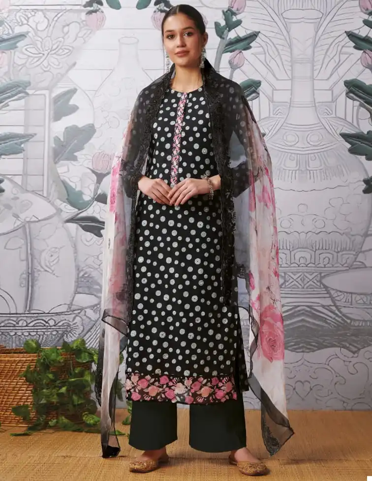 Itrana Polka Beauty Pure Cotton Lawn Wholesale Designer Salwar Suit Catalog — Wholesale Salwar Suits, MPA wholesale from Surat — view 1