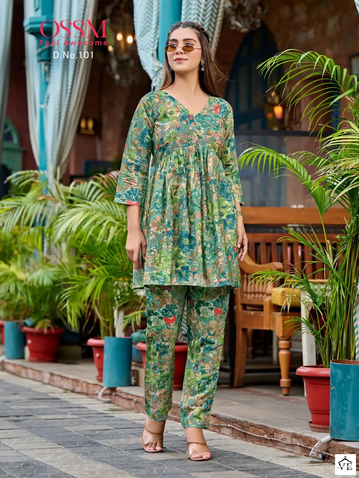 Ossm Polo Modal Silk Wholesale Co-Ord Set Catalog — Wholesale Kurtis, MPA wholesale from Surat - Gallery Image 3