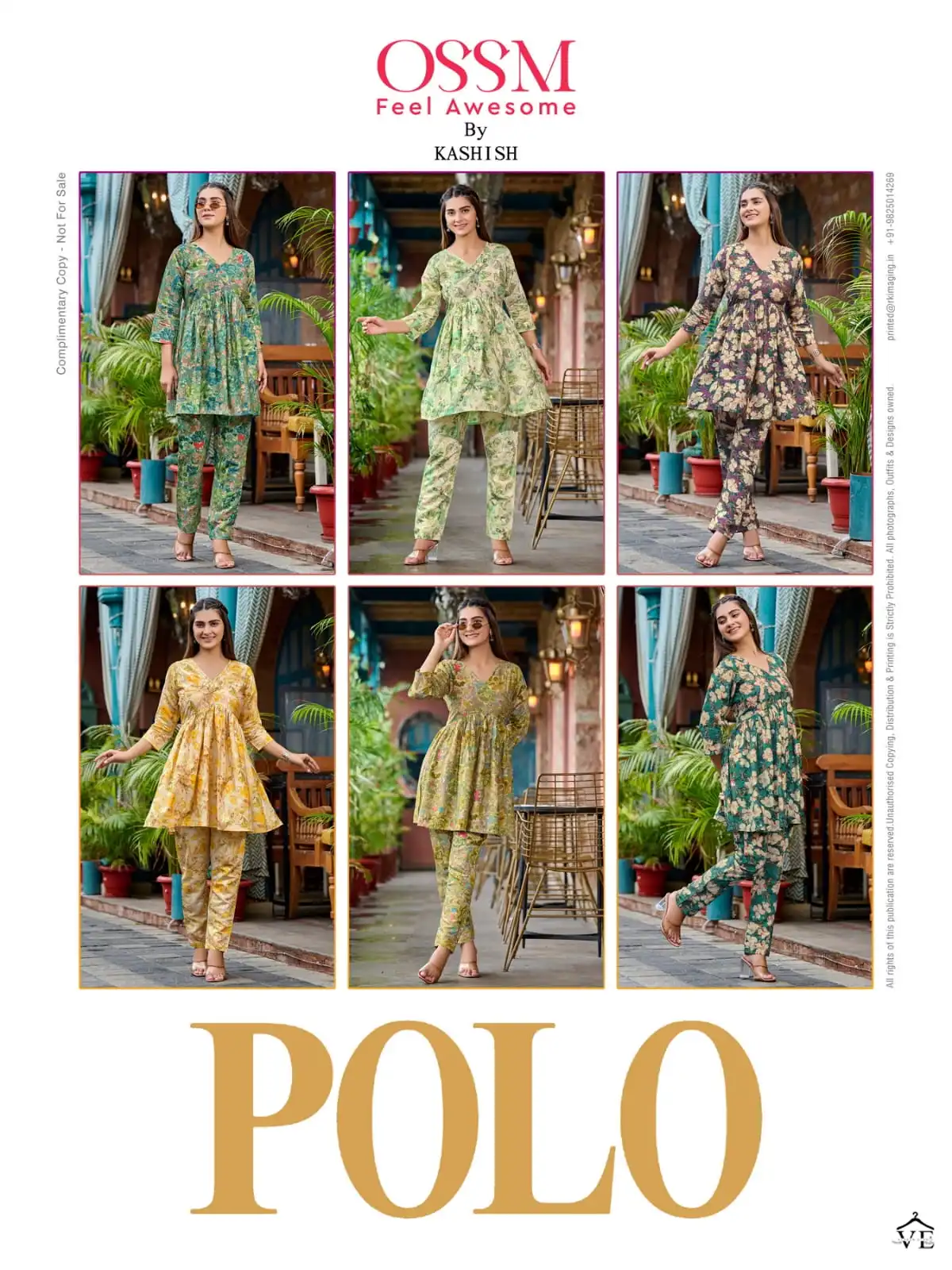 Ossm Polo Modal Silk Wholesale Co-Ord Set Catalog — Wholesale Kurtis, MPA wholesale from Surat — view 6
