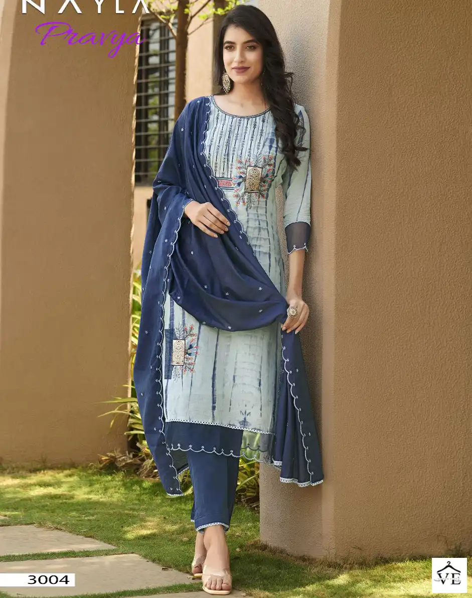 Vardan Ethnic Pravya Pure Mul Wholesale Readymade Salwar Suit Catalog — Wholesale Salwar Suits, MPA wholesale from Surat — view 1