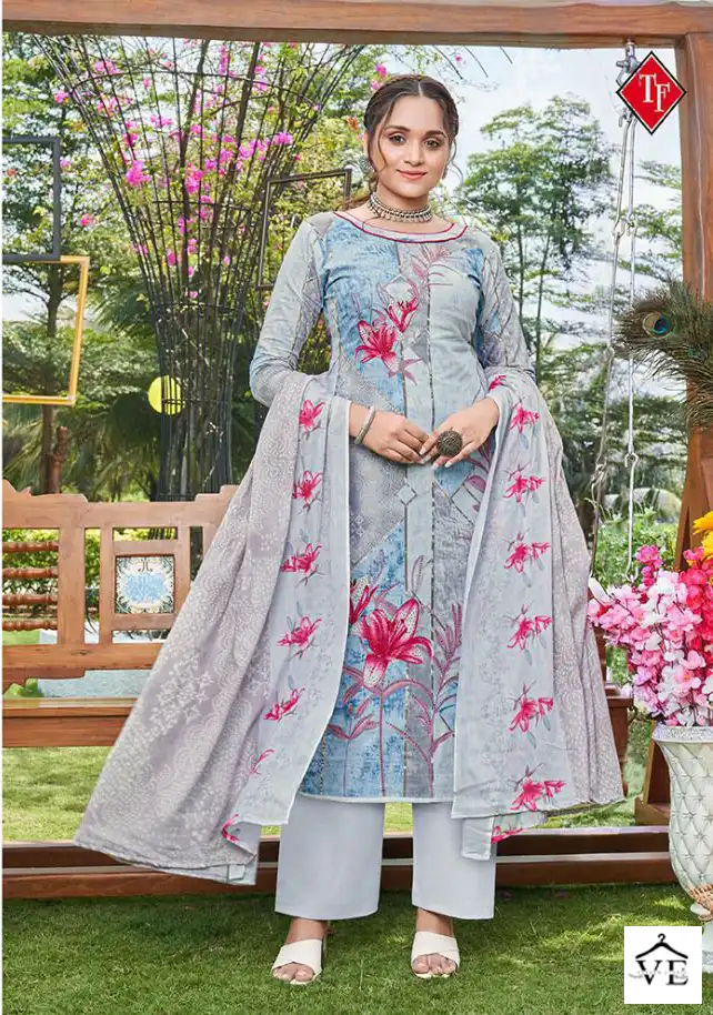 Tanishk Fashion Prisha Pure Cameric Cotton Wholesale Salwar Suit Catalog — Wholesale Salwar Suits, MPA wholesale from Surat - Gallery Image 2