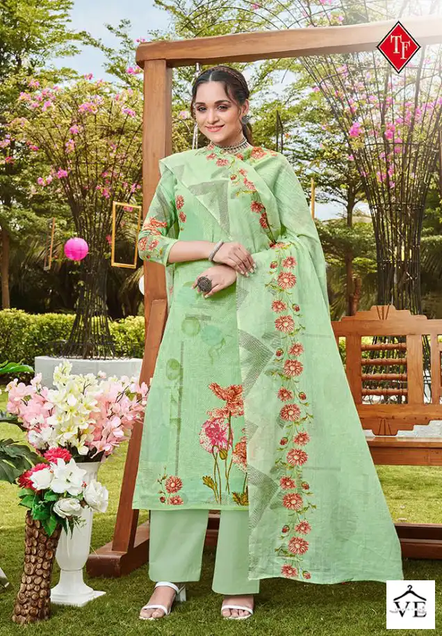 Tanishk Fashion Prisha Pure Cameric Cotton Wholesale Salwar Suit Catalog — Wholesale Salwar Suits, MPA wholesale from Surat - Gallery Image 6