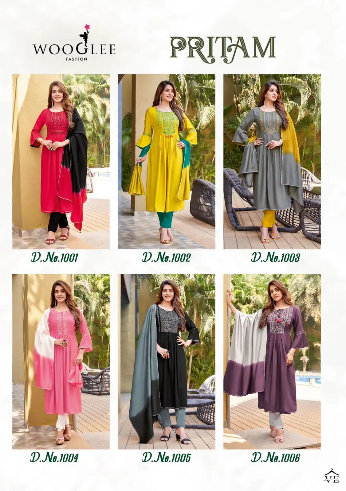 Wooglee Pritam Rayon Weaving Wholesale Readymade Salwar Suit Catalog — Wholesale Salwar Suits, MPA wholesale from Surat — view 7