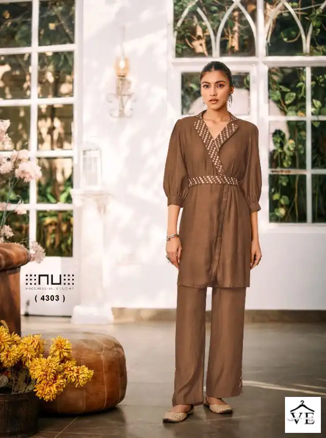 Nu Progressively Indian Vol 43 Viscose Wholesale Designer Beautiful Co-Ord Set Catalog — Wholesale Kurti Pant Set, MPA wholesale from Surat - Gallery Image 2