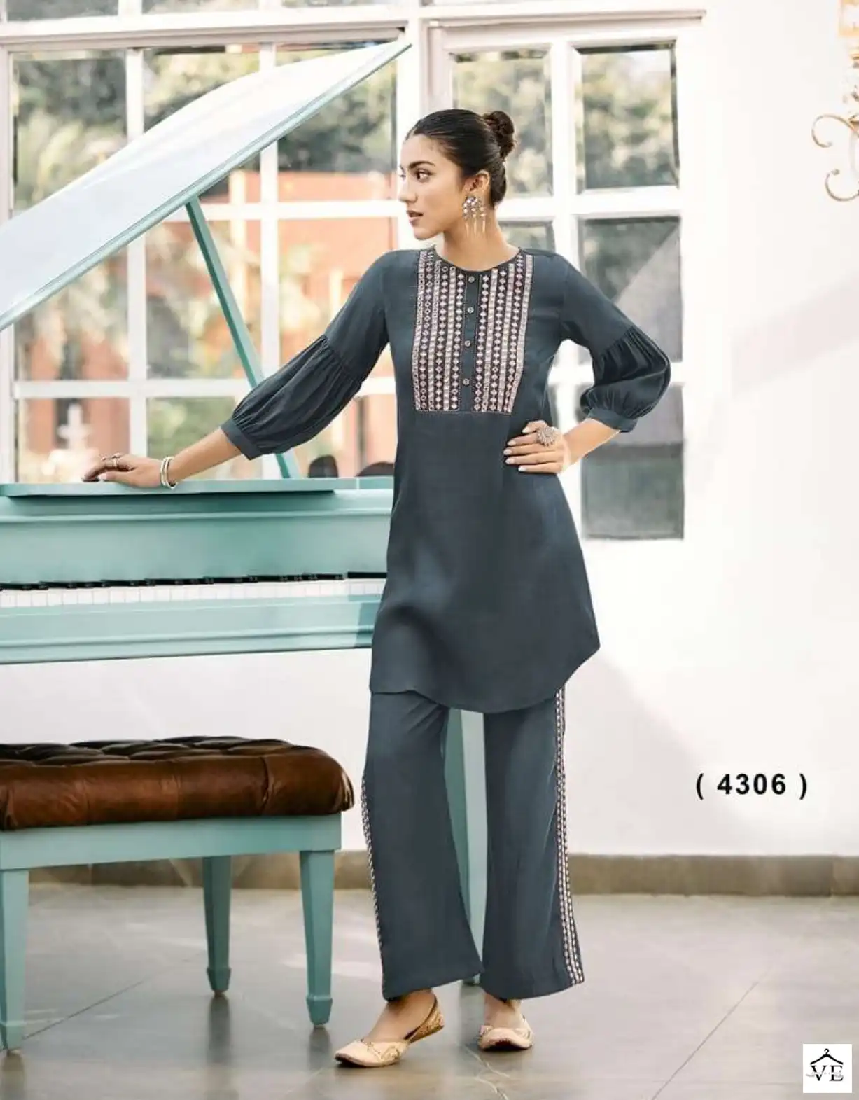 Nu Progressively Indian Vol 43 Viscose Wholesale Designer Beautiful Co-Ord Set Catalog — Wholesale Kurti Pant Set, MPA wholesale from Surat - Gallery Image 4