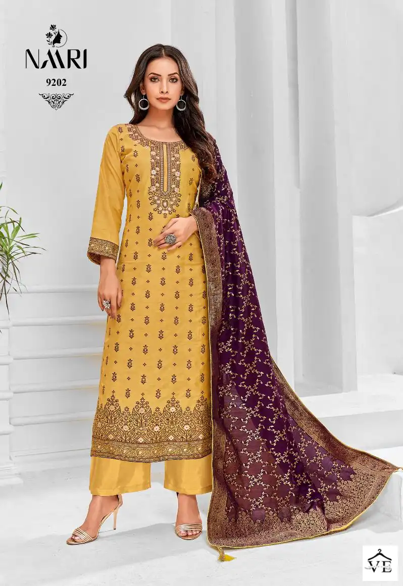 Naari Punch Pure Muslin Wholesale Designer Salwar Suit Catalog — Wholesale Salwar Suits, MPA wholesale from Surat - Gallery Image 3