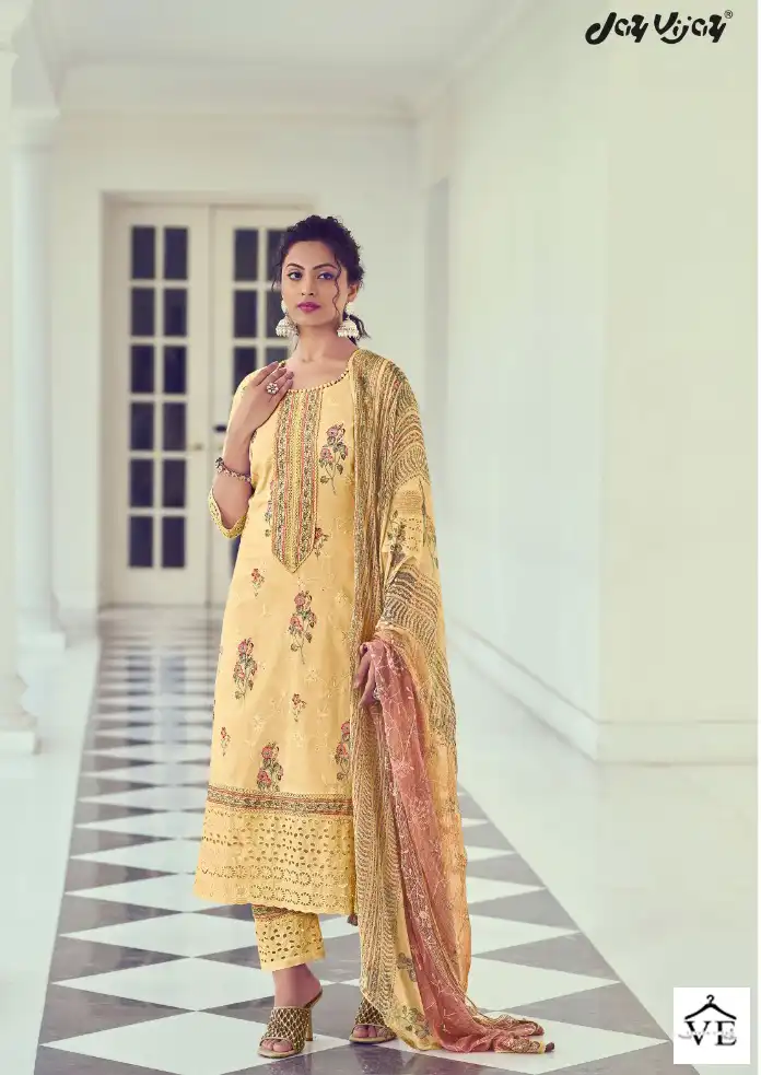 Jayvijay Purvai Vol 2 Pure Cotton Wholesale Designer Salwar Suit Catalog — Wholesale Salwar Suits, MPA wholesale from Surat — view 2