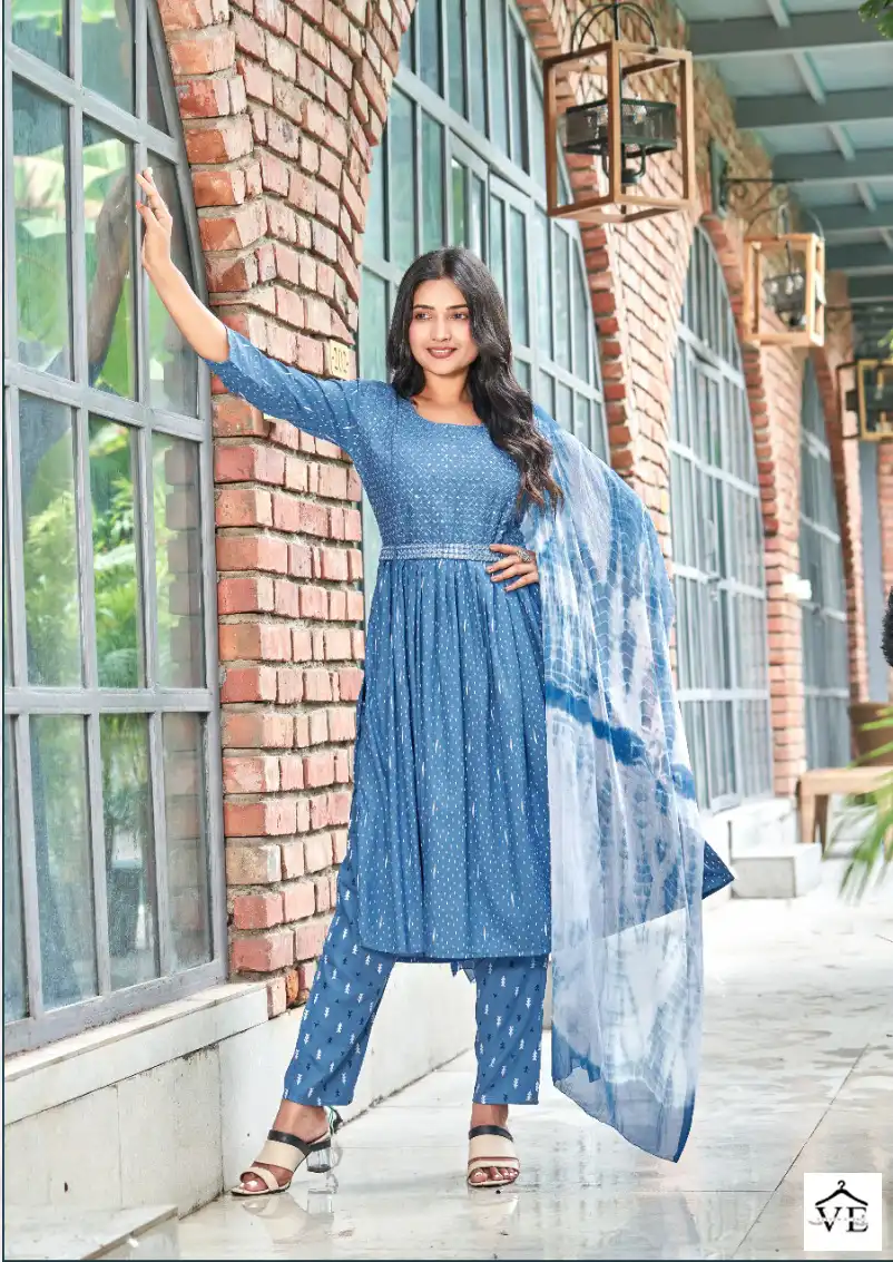 Master Paheli Nyra Cut Heavy Printed Rayon Wholesale Readymade Salwar Suit Catalog — Wholesale Salwar Suits, MPA wholesale from Surat - Gallery Image 3