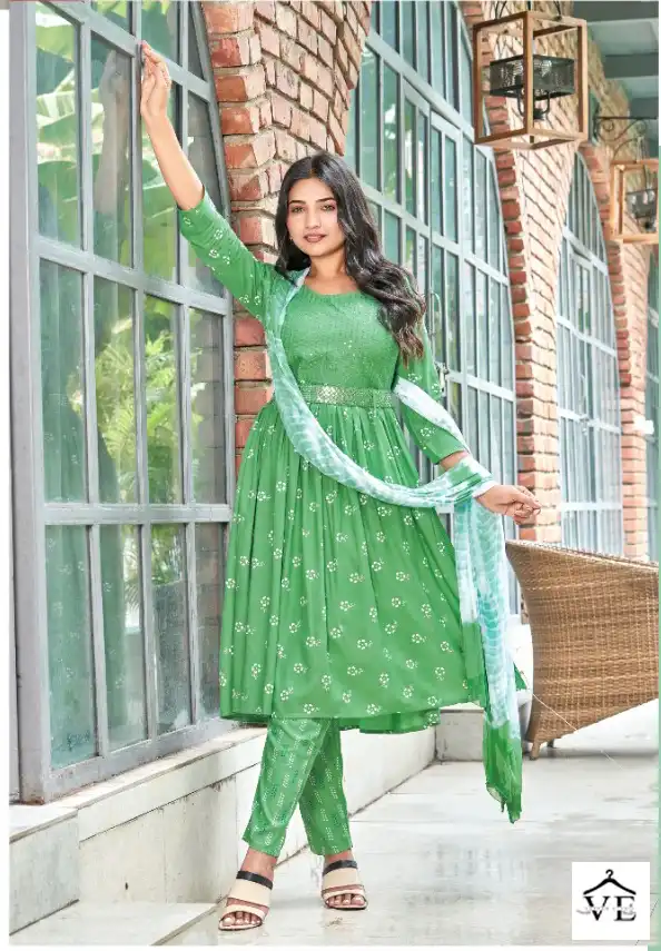 Master Paheli Nyra Cut Heavy Printed Rayon Wholesale Readymade Salwar Suit Catalog — Wholesale Salwar Suits, MPA wholesale from Surat - Gallery Image 8