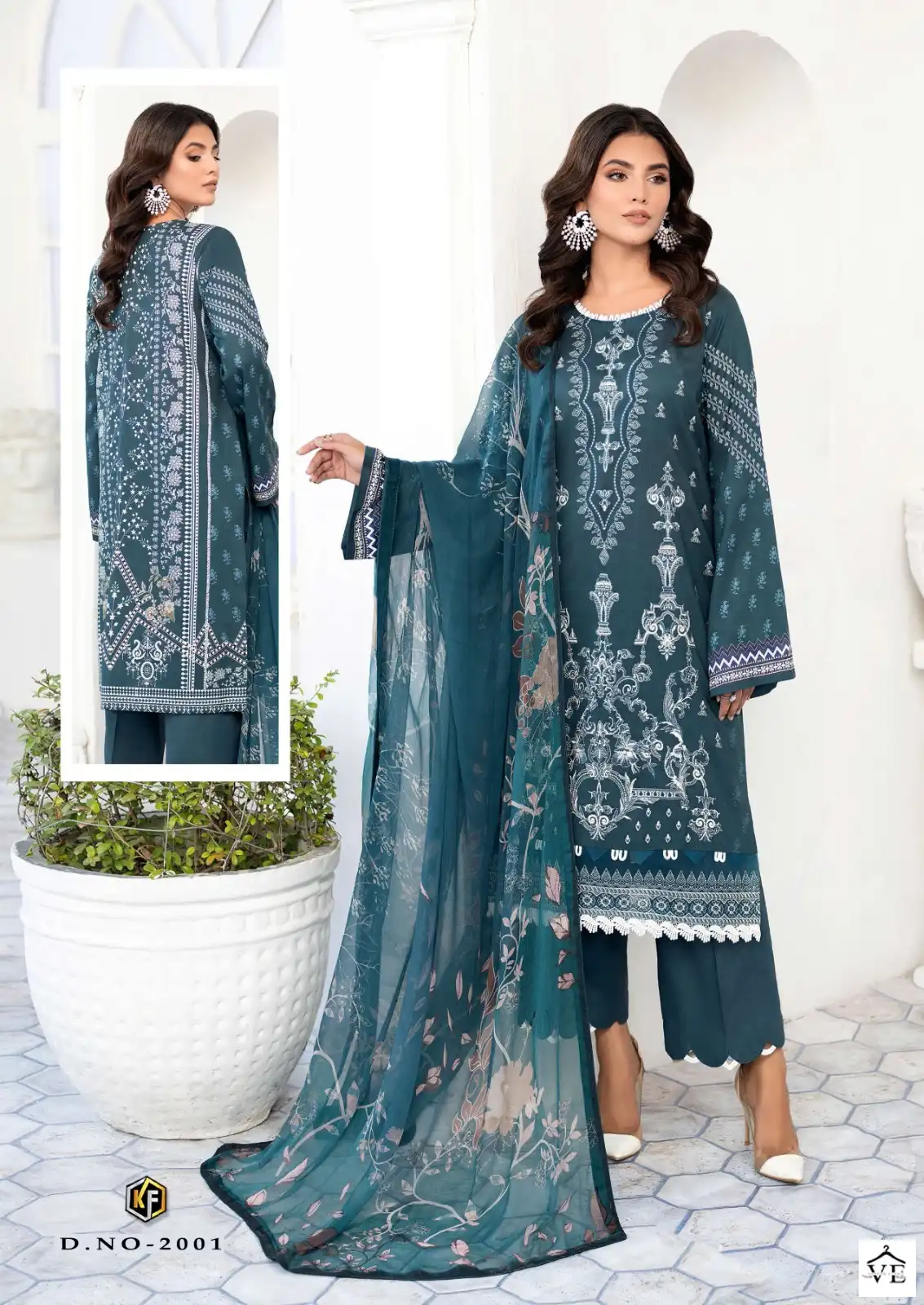 Keval Fab Qurbat Vol 2 Lawn Cotton Wholesale Pakistani Salwar Suit Catalog — Wholesale Salwar Suits, MPA wholesale from Surat - Gallery Image 2
