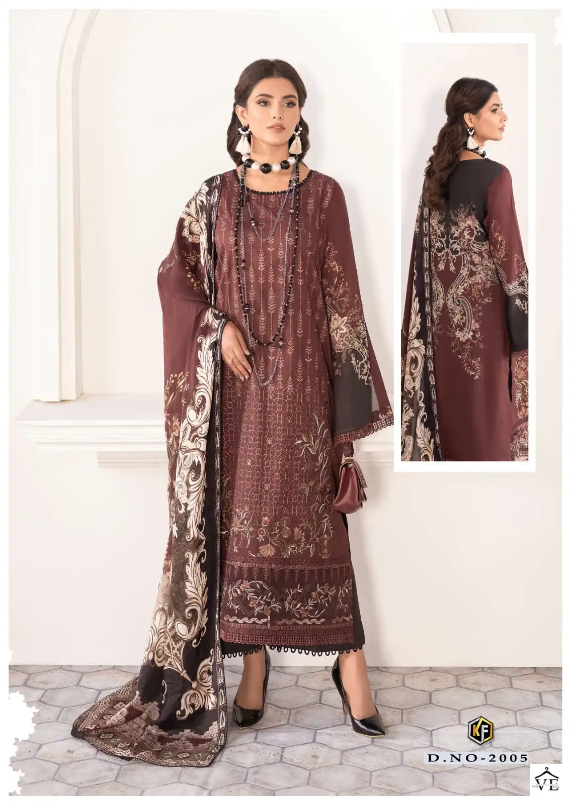 Keval Fab Qurbat Vol 2 Lawn Cotton Wholesale Pakistani Salwar Suit Catalog — Wholesale Salwar Suits, MPA wholesale from Surat - Gallery Image 3