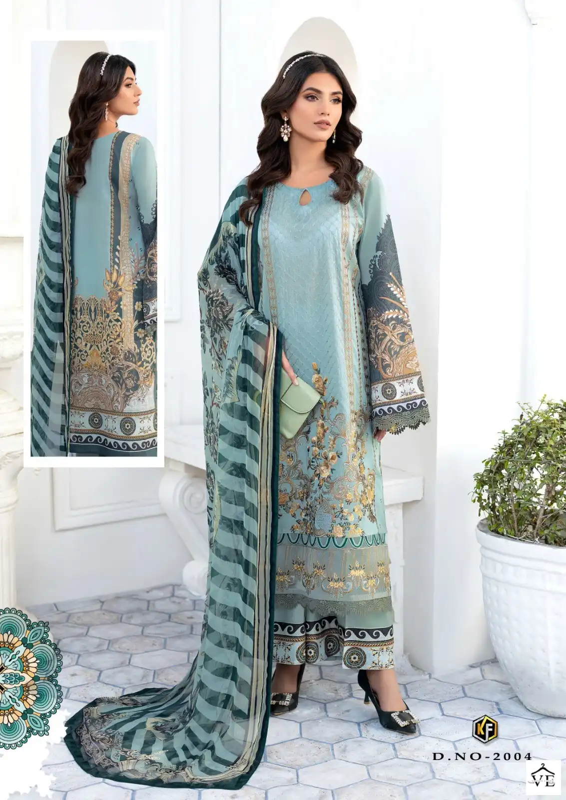 Keval Fab Qurbat Vol 2 Lawn Cotton Wholesale Pakistani Salwar Suit Catalog — Wholesale Salwar Suits, MPA wholesale from Surat - Gallery Image 6