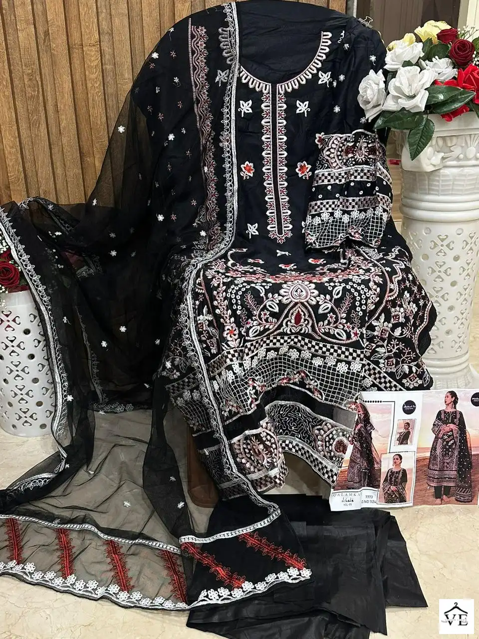Mehboob Tex Qalmkar Vol 5 Cotton Rayon Wholesale Pakistani Salwar Suit Catalog — Wholesale Salwar Suits, MPA wholesale from Surat - Gallery Image 3