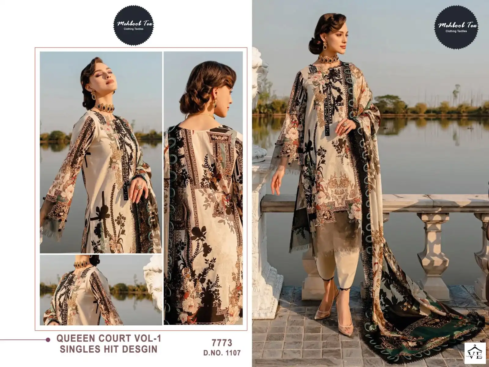 Mehboob Tex Queen Court Pure Cotton Wholesale Pakistani Salwar Suit Catalog — Wholesale Salwar Suits, MPA wholesale from Surat — view 9