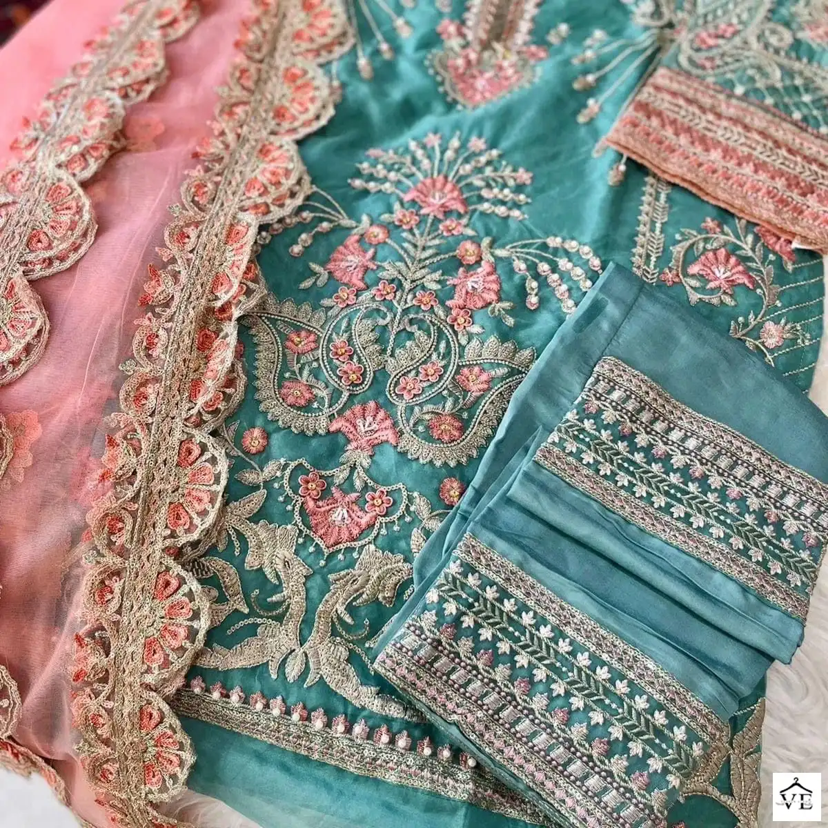 Shree Fab R 1029 Orgajna Wholesale Pakistani Readymade Salwar Suit Catalog — Wholesale Salwar Suits, MPA wholesale from Surat - Gallery Image 2