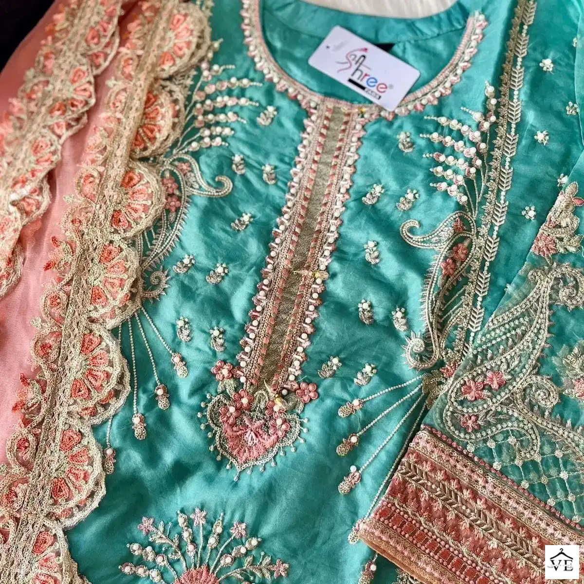 Shree Fab R 1029 Orgajna Wholesale Pakistani Readymade Salwar Suit Catalog — Wholesale Salwar Suits, MPA wholesale from Surat — view 5