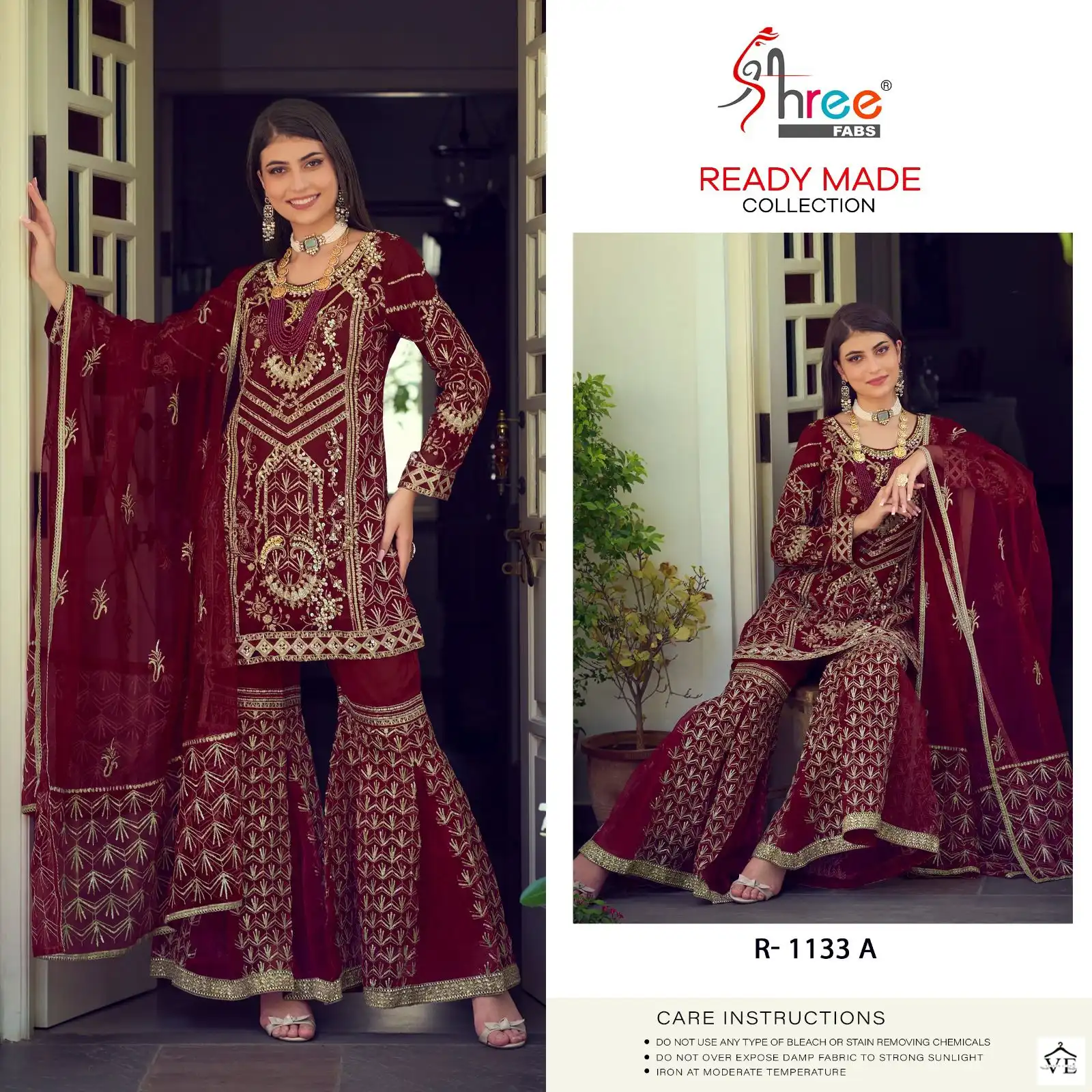 Shree Fabs R 1133 Organza Wholesale Pakistani Salwar Suit Catalog — Wholesale Salwar Suits, MPA wholesale from Surat - Gallery Image 2