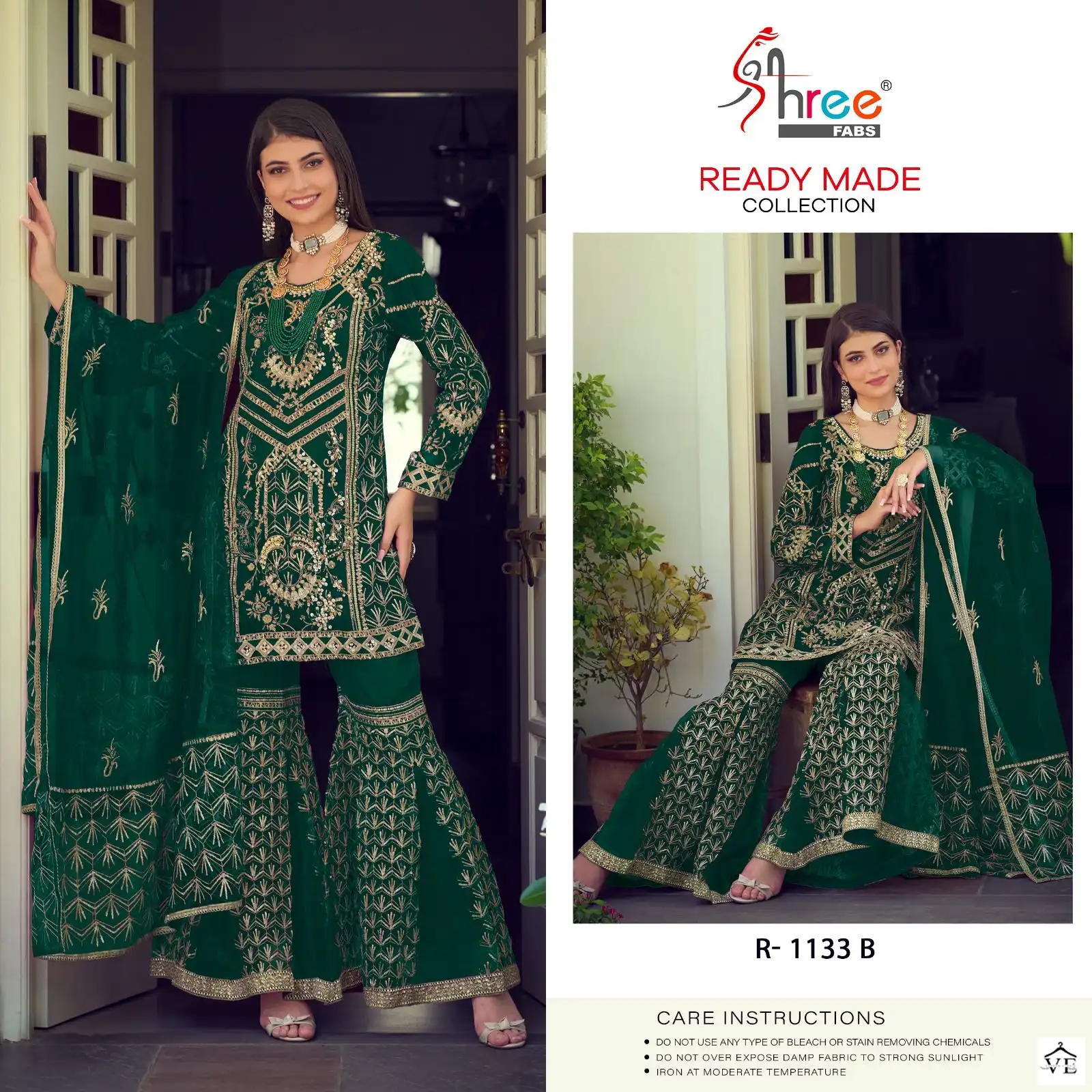 Shree Fabs R 1133 Organza Wholesale Pakistani Salwar Suit Catalog — Wholesale Salwar Suits, MPA wholesale from Surat - Gallery Image 3
