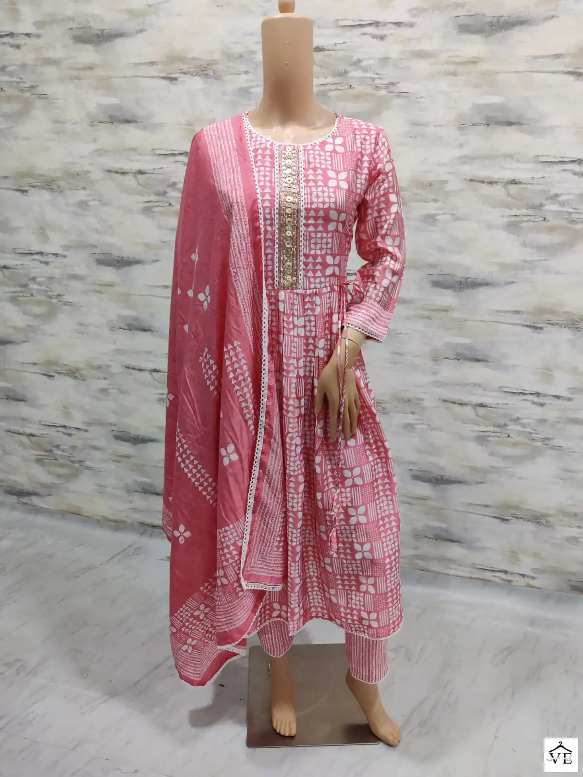 Vardan Ethnic Raas Chanderi Print Wholesale Readymade Salwar Suit Catalog — Wholesale Salwar Suits, MPA wholesale from Surat - Gallery Image 4