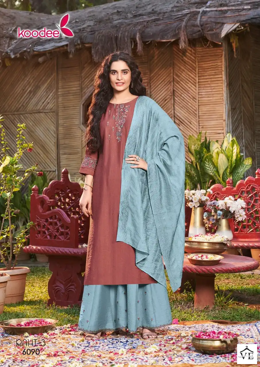 Koodee Rahi Vol 3 Pure Viscose Wholesale Readymade Salwar Suit Catalog — Wholesale Salwar Suits, MPA wholesale from Surat - Gallery Image 3