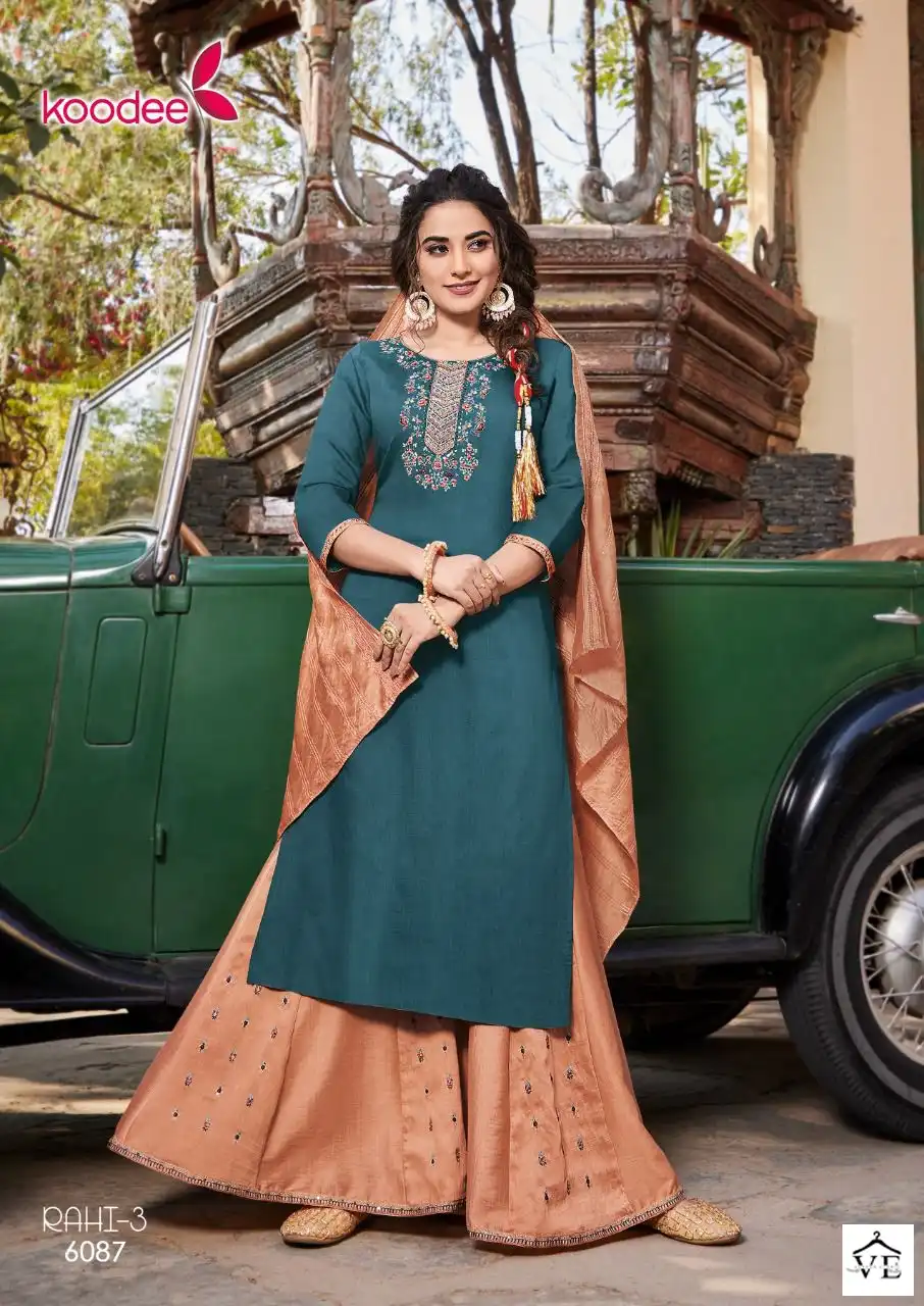 Koodee Rahi Vol 3 Pure Viscose Wholesale Readymade Salwar Suit Catalog — Wholesale Salwar Suits, MPA wholesale from Surat - Gallery Image 6