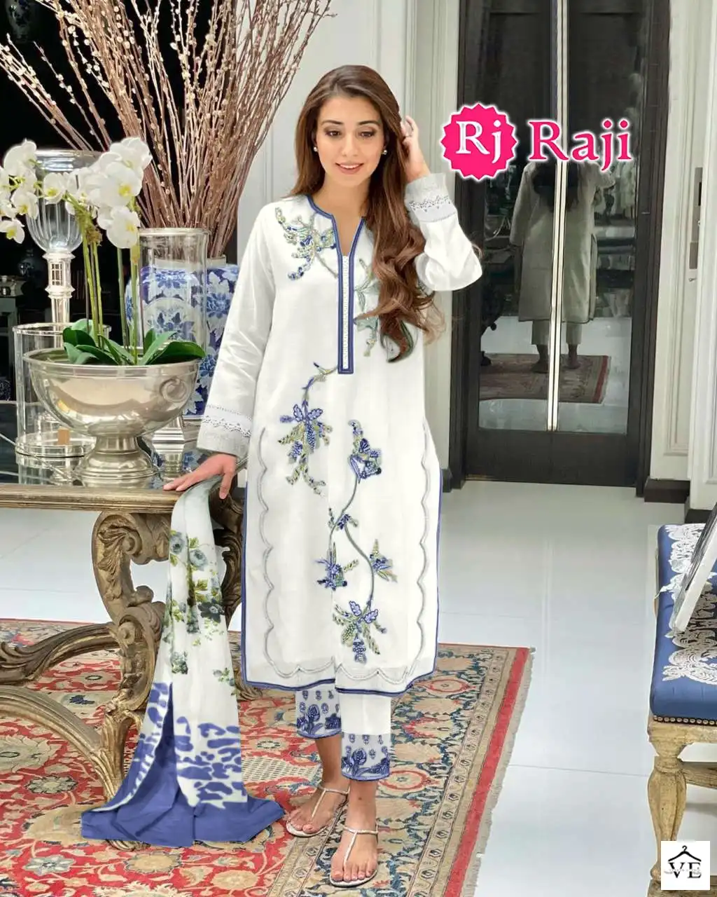 Afasana DN RJ 303 Pure Georgette Wholesale Pakistani Readymade Salwar Suit Catalog — Wholesale Salwar Suits, MPA wholesale from Surat - Gallery Image 3