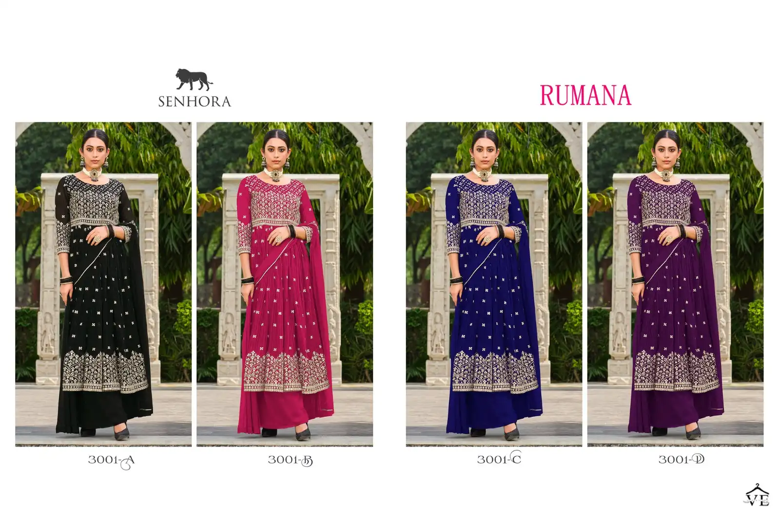 Senhora Rumana Pure Faux Georgette Wholesale Designer Salwar Suit Catalog - Image 5