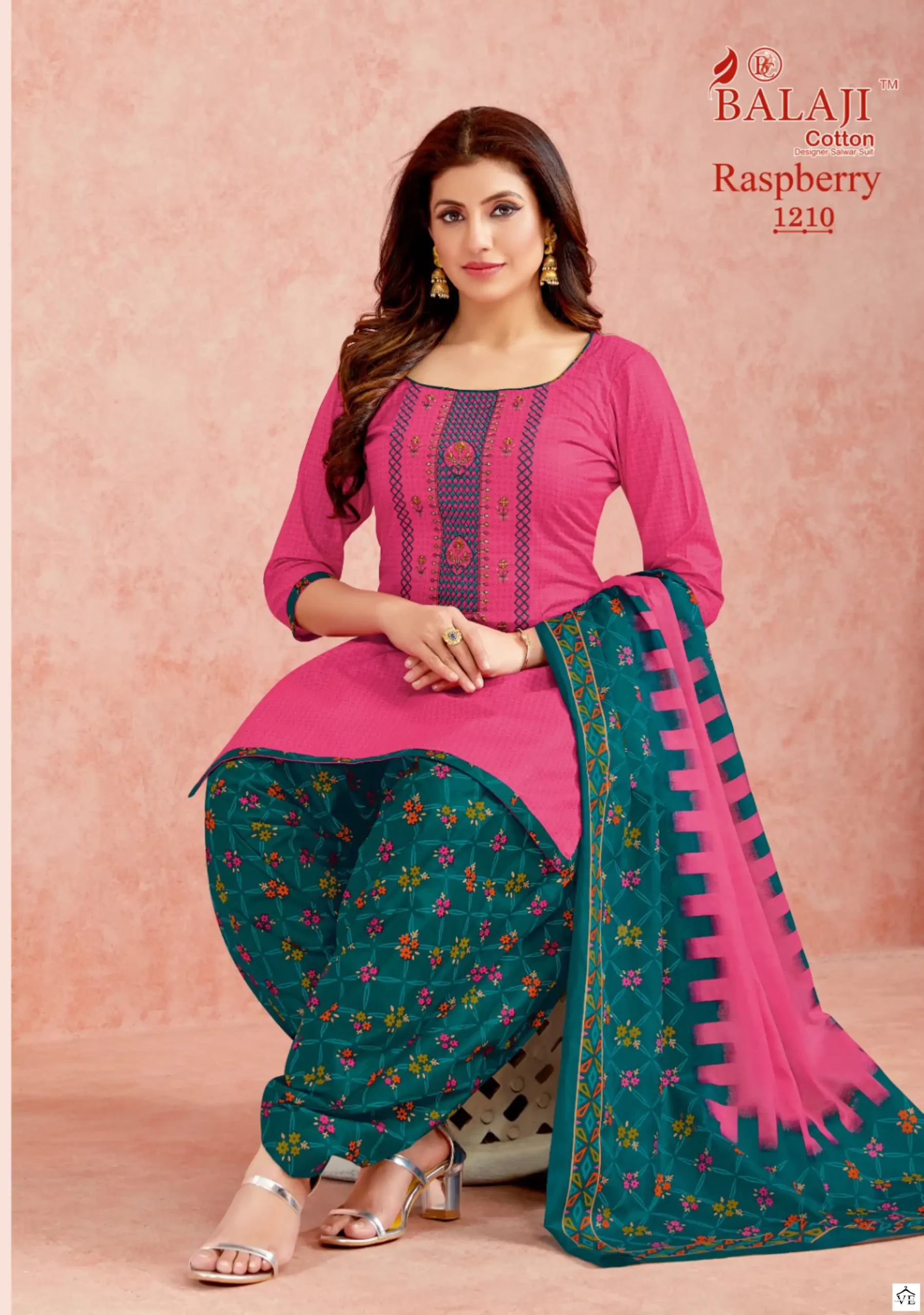 Balaji Raspberry Vol 12 Cotton Wholesale Salwar Suits Catalog — Wholesale Salwar Suits, MPA wholesale from Surat - Gallery Image 10