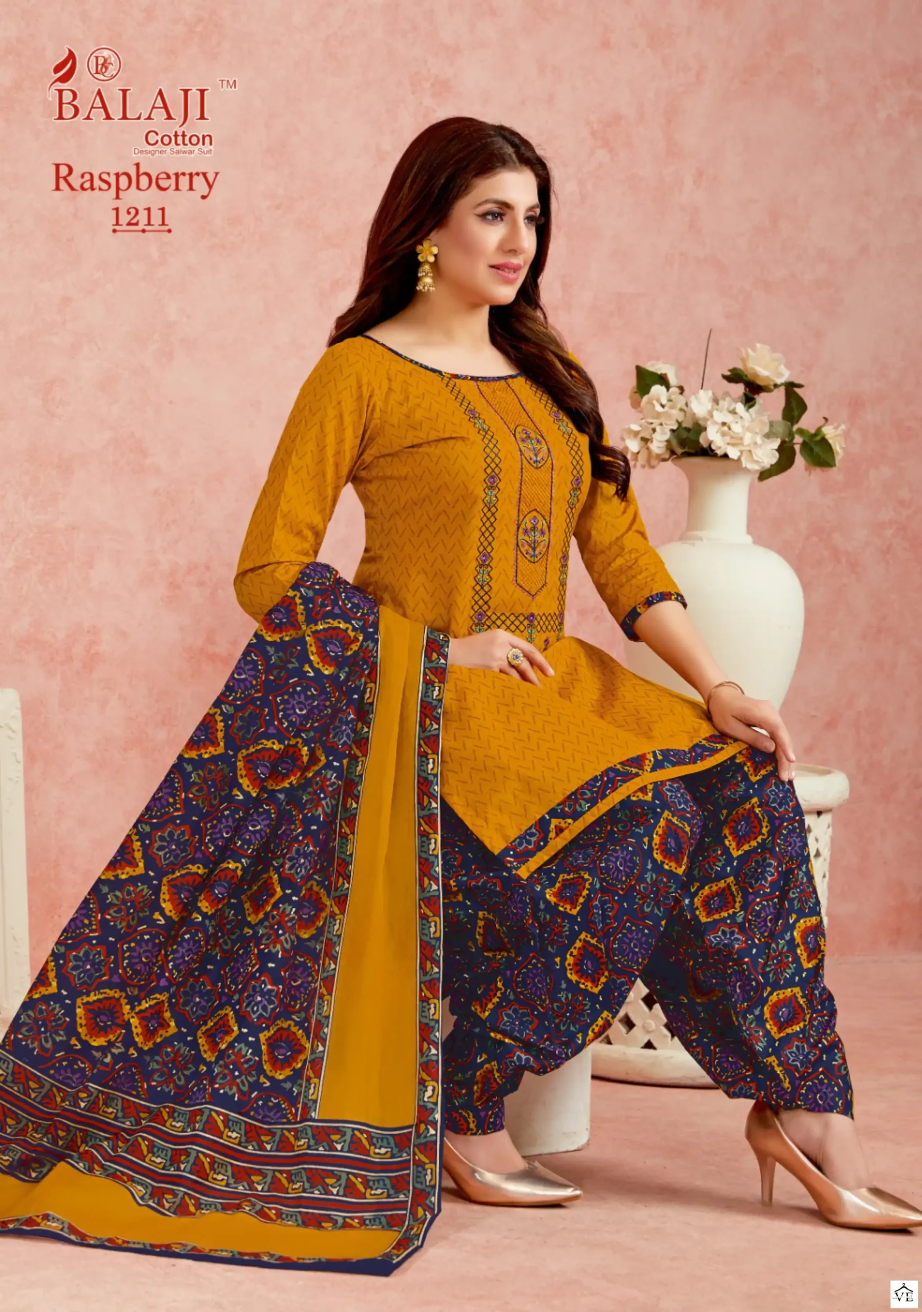 Balaji Raspberry Vol 12 Cotton Wholesale Salwar Suits Catalog — Wholesale Salwar Suits, MPA wholesale from Surat - Gallery Image 11