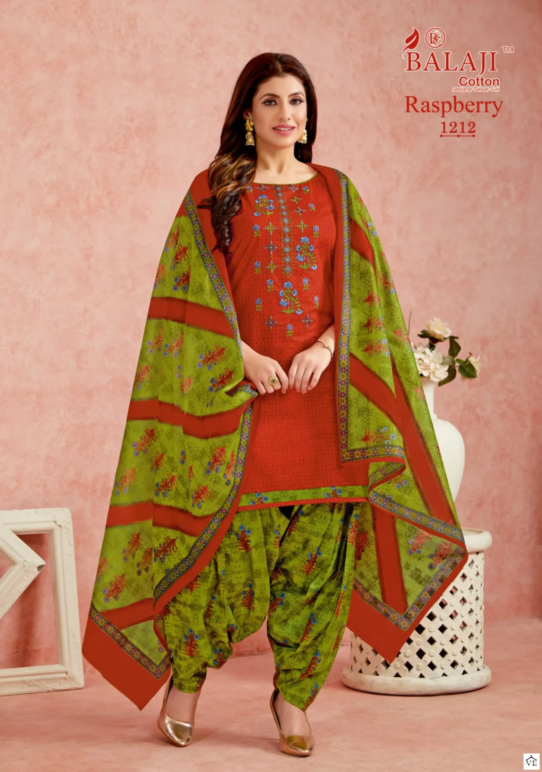 Balaji Raspberry Vol 12 Cotton Wholesale Salwar Suits Catalog — Wholesale Salwar Suits, MPA wholesale from Surat - Gallery Image 12