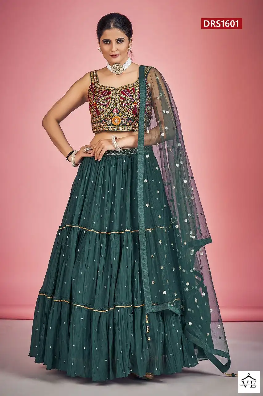 Vardan Ethnic Regina Georgette Wholesale Lehenga Catalog — Wholesale Lehenga, MPA wholesale from Surat - Gallery Image 2