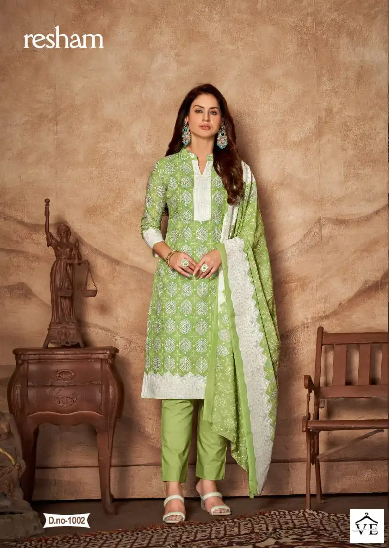 Skt Suits Resham Cotton Wholesale Salwar Suit Catalog — Wholesale Salwar Suits, MPA wholesale from Surat - Gallery Image 8