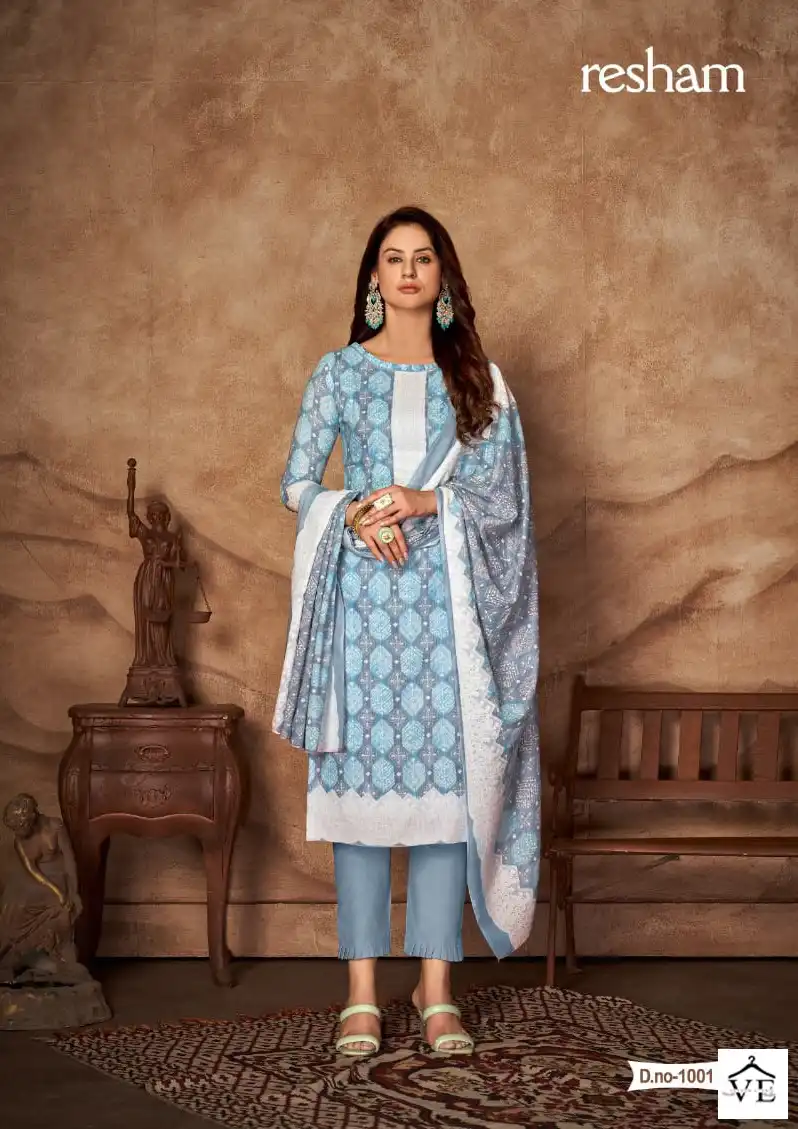Skt Suits Resham Cotton Wholesale Salwar Suit Catalog — Wholesale Salwar Suits, MPA wholesale from Surat - Gallery Image 2