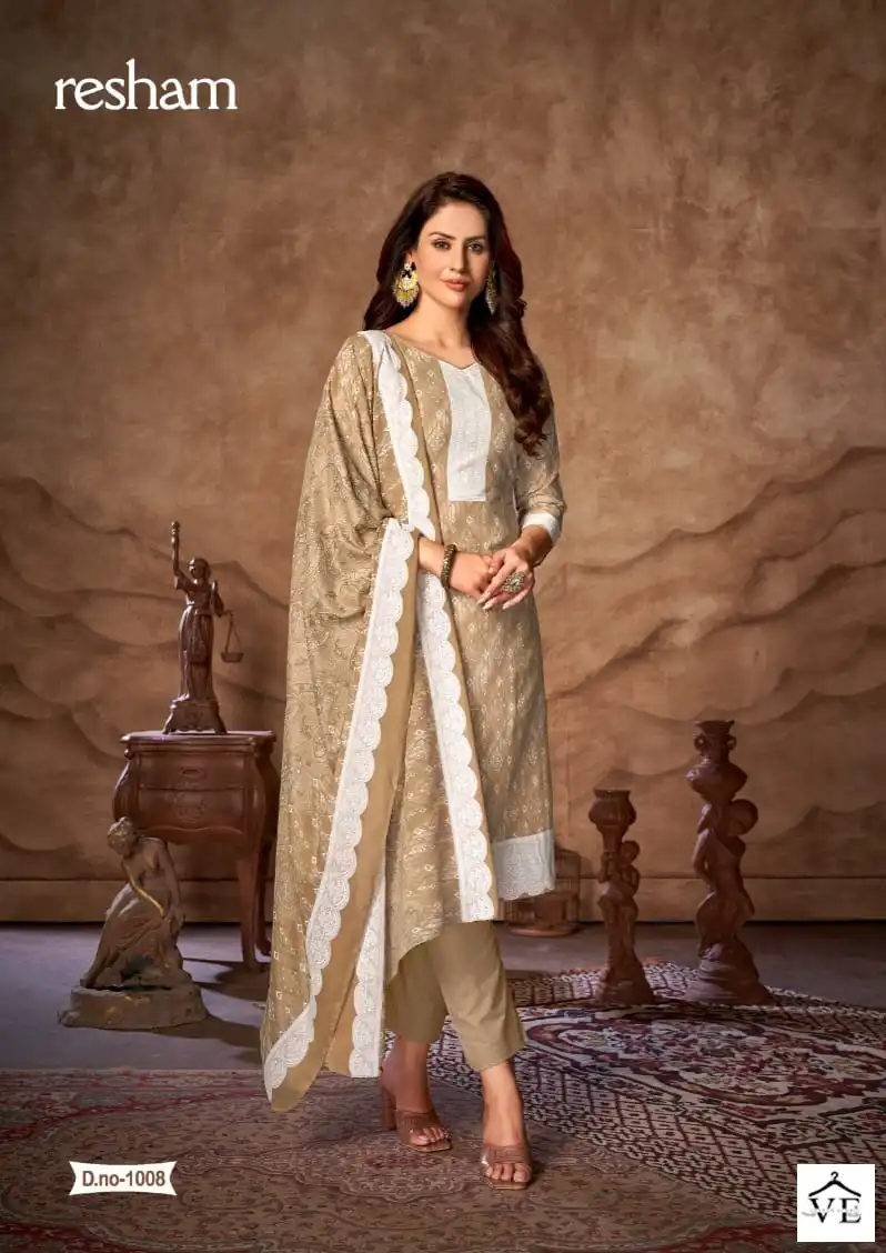Skt Suits Resham Cotton Wholesale Salwar Suit Catalog — Wholesale Salwar Suits, MPA wholesale from Surat - Gallery Image 6